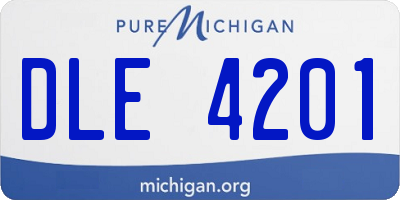 MI license plate DLE4201