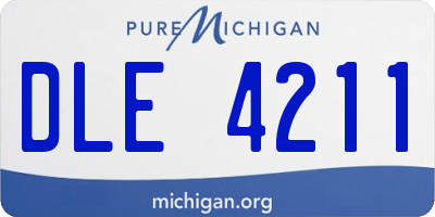 MI license plate DLE4211