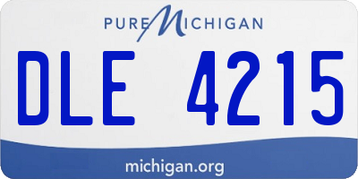 MI license plate DLE4215