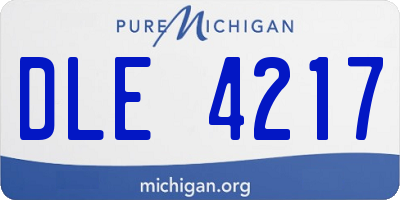 MI license plate DLE4217