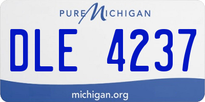 MI license plate DLE4237