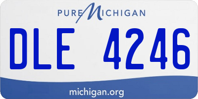 MI license plate DLE4246