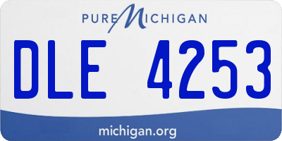 MI license plate DLE4253