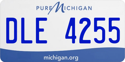 MI license plate DLE4255