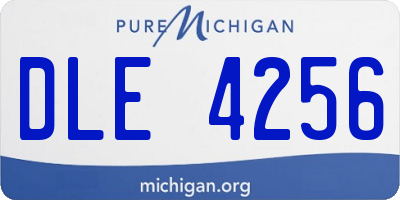 MI license plate DLE4256