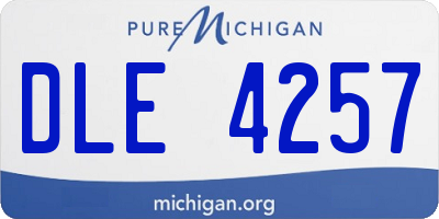 MI license plate DLE4257