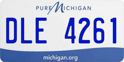 MI license plate DLE4261