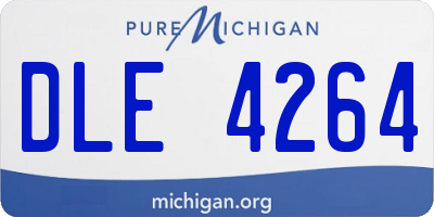 MI license plate DLE4264