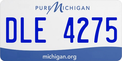 MI license plate DLE4275