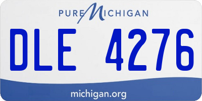 MI license plate DLE4276