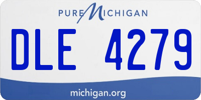 MI license plate DLE4279