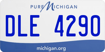 MI license plate DLE4290