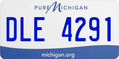 MI license plate DLE4291