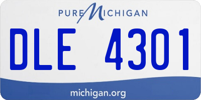 MI license plate DLE4301