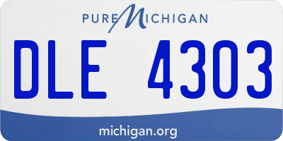 MI license plate DLE4303