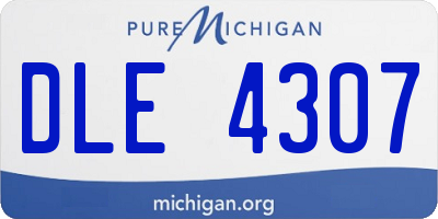 MI license plate DLE4307