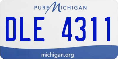 MI license plate DLE4311