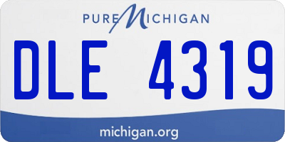 MI license plate DLE4319