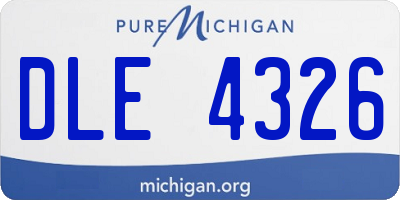 MI license plate DLE4326