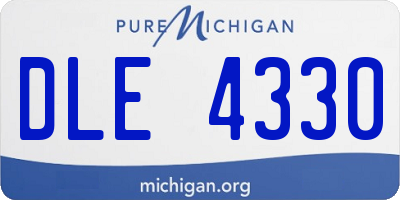 MI license plate DLE4330
