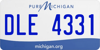MI license plate DLE4331