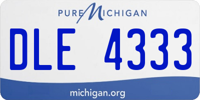 MI license plate DLE4333