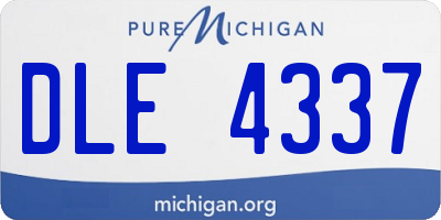 MI license plate DLE4337