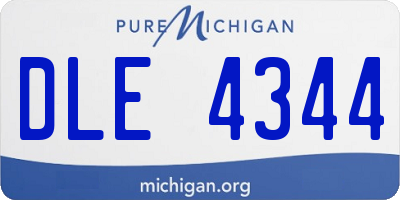 MI license plate DLE4344