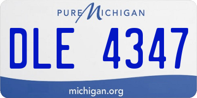 MI license plate DLE4347