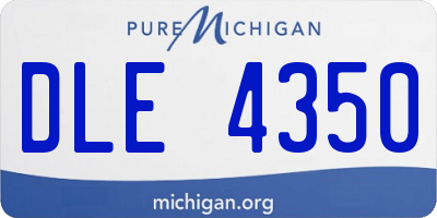 MI license plate DLE4350