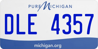 MI license plate DLE4357