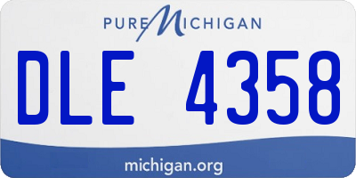 MI license plate DLE4358