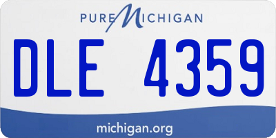 MI license plate DLE4359