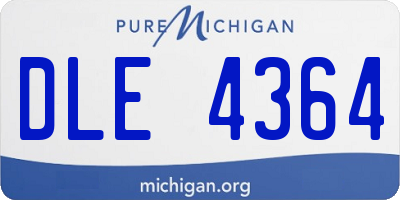 MI license plate DLE4364