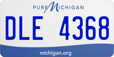 MI license plate DLE4368