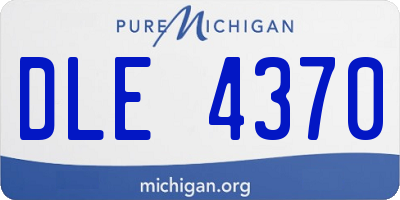 MI license plate DLE4370