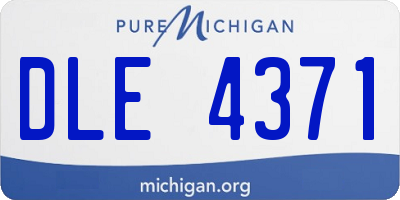 MI license plate DLE4371