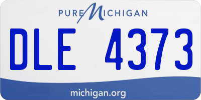 MI license plate DLE4373