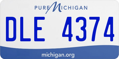 MI license plate DLE4374