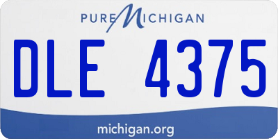 MI license plate DLE4375
