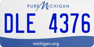 MI license plate DLE4376