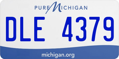 MI license plate DLE4379
