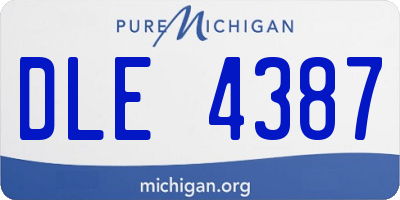 MI license plate DLE4387