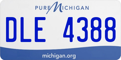 MI license plate DLE4388