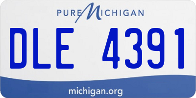 MI license plate DLE4391