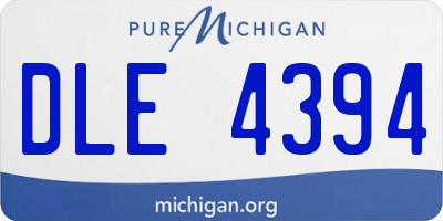 MI license plate DLE4394