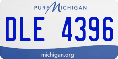 MI license plate DLE4396