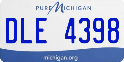MI license plate DLE4398
