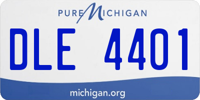 MI license plate DLE4401