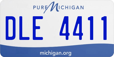 MI license plate DLE4411